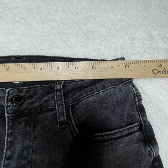 Judy Blue Jeans Women 5/27 Black Fade Denim High Rise Super Flared Leg 26x31 - Picture 7 of 14